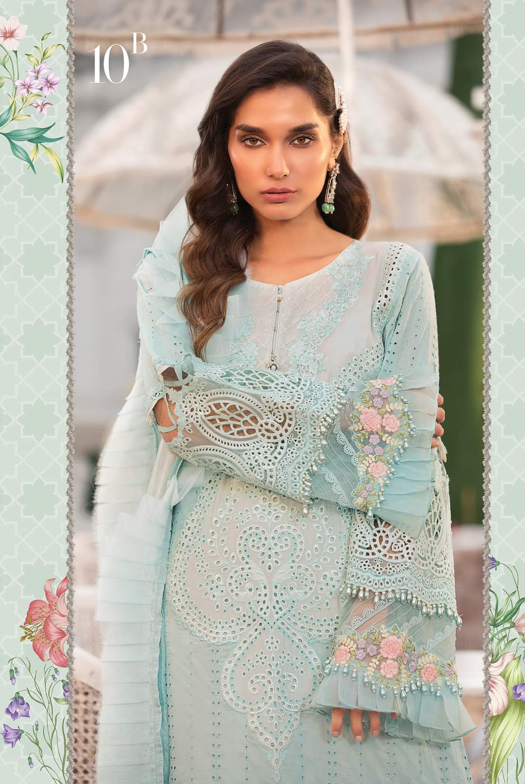 D22-10-B | Maria B | Unstitched Luxury Lawn Collection 2022