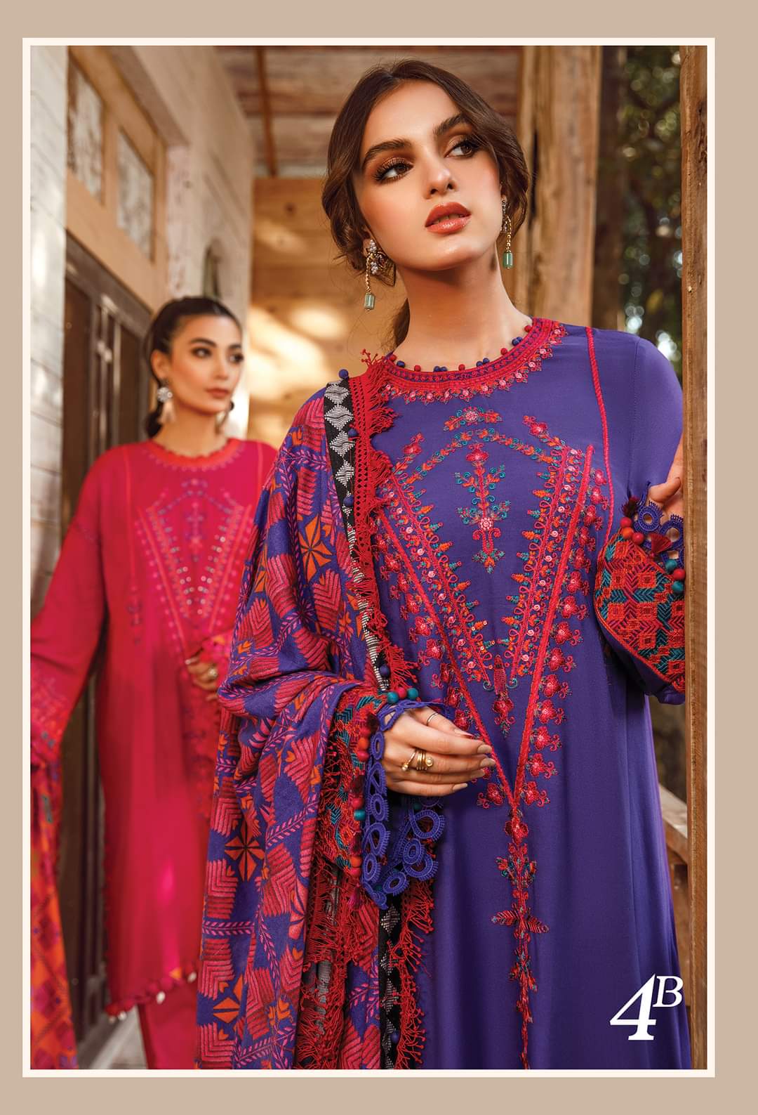 Shawls Collection 4B | Maria B | Mprints Shawls Collection 2022 – Ayat B Wardrobe
