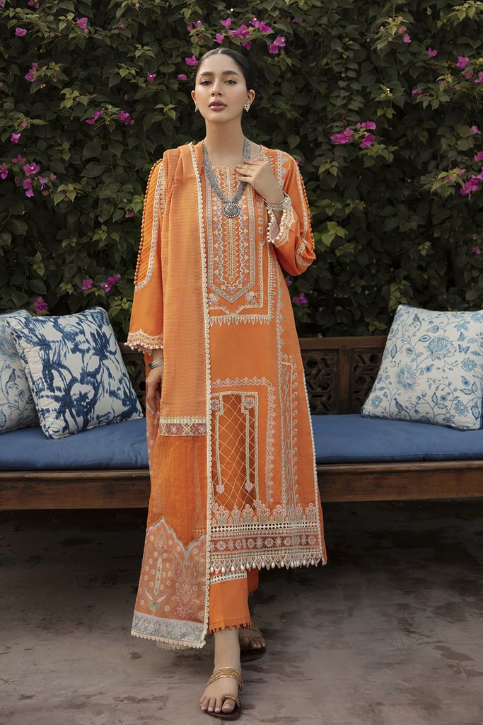 NW-12 | Qalamkar | Unstitched Qline Linen Collection 2021