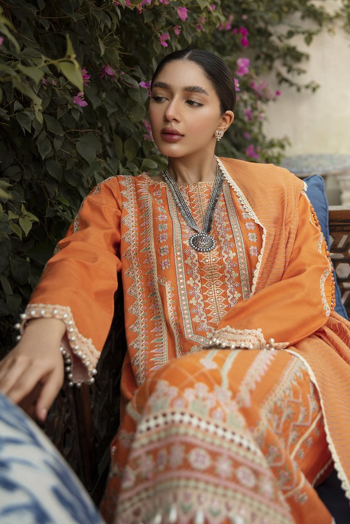 NW-12 | Qalamkar | Unstitched Qline Linen Collection 2021