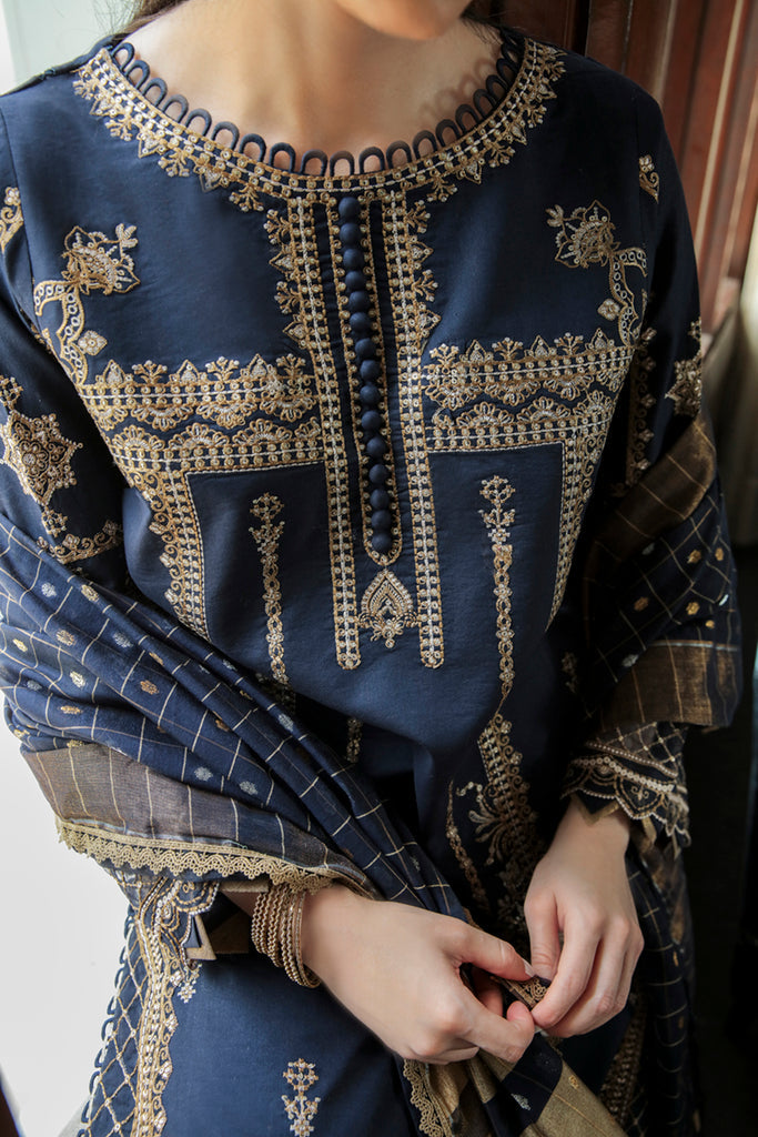 AQ-10 ESHAAL | Qalamkar | Qline Dastak Lawn Collection 2022