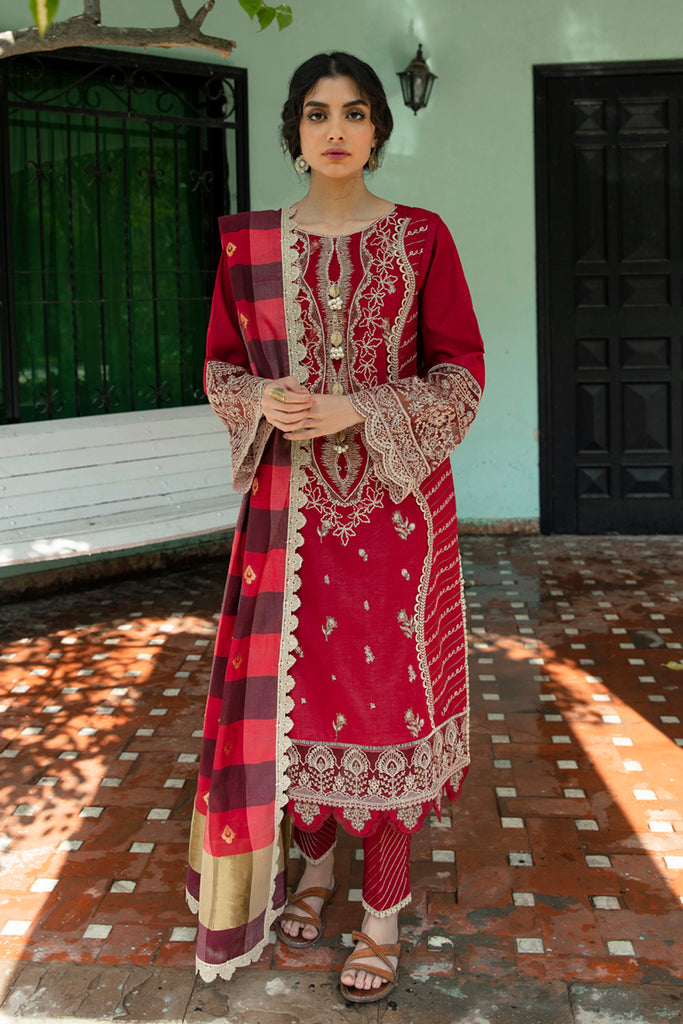 QB - 01 Rosa | Qalamkar | Qline Summer Lawn 2022