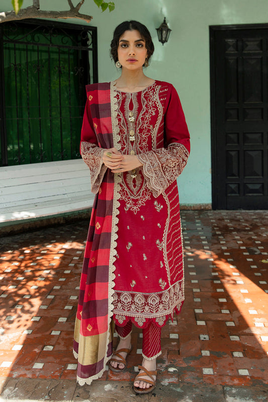 QB - 01 Rosa | Qalamkar | Qline Summer Lawn 2022