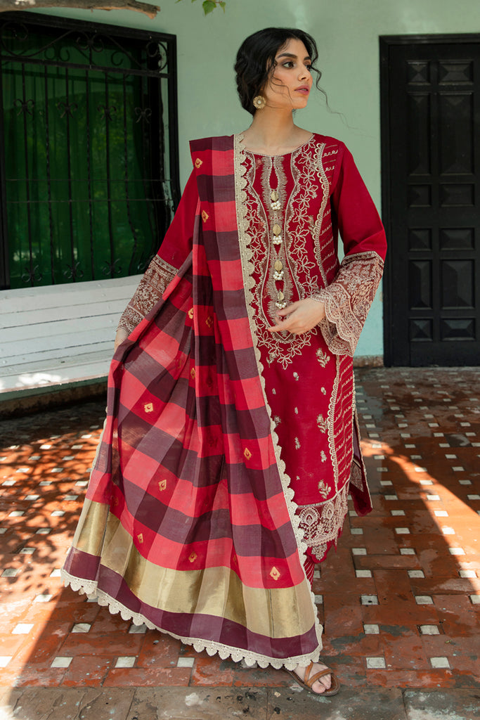 QB - 01 Rosa | Qalamkar | Qline Summer Lawn 2022
