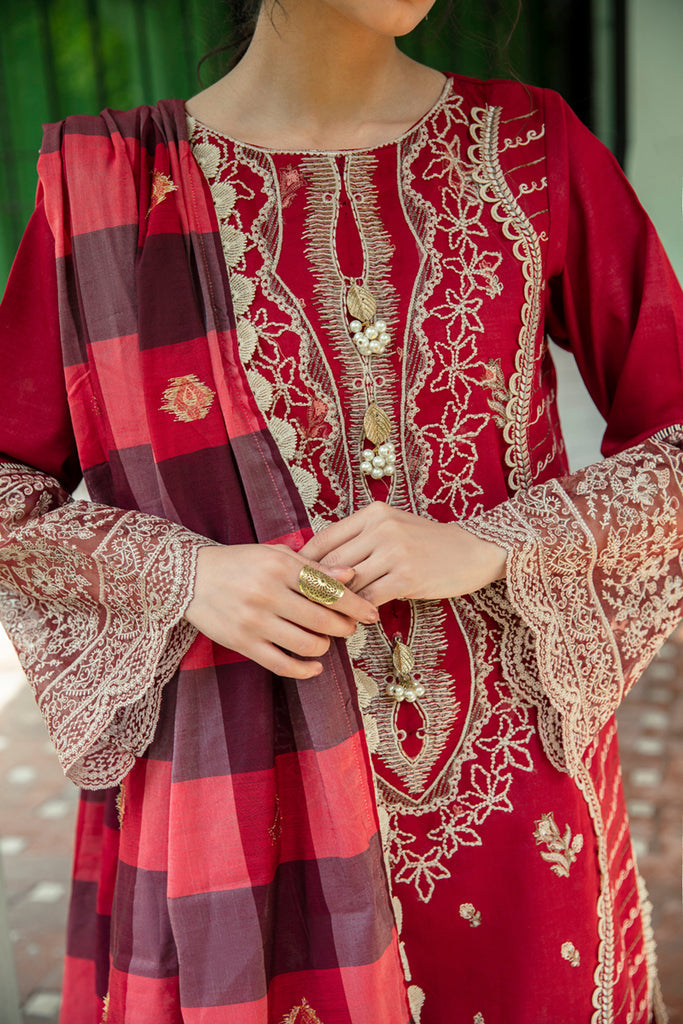 QB - 01 Rosa | Qalamkar | Qline Summer Lawn 2022