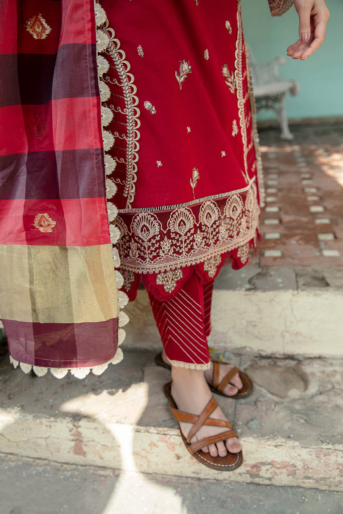 QB - 01 Rosa | Qalamkar | Qline Summer Lawn 2022