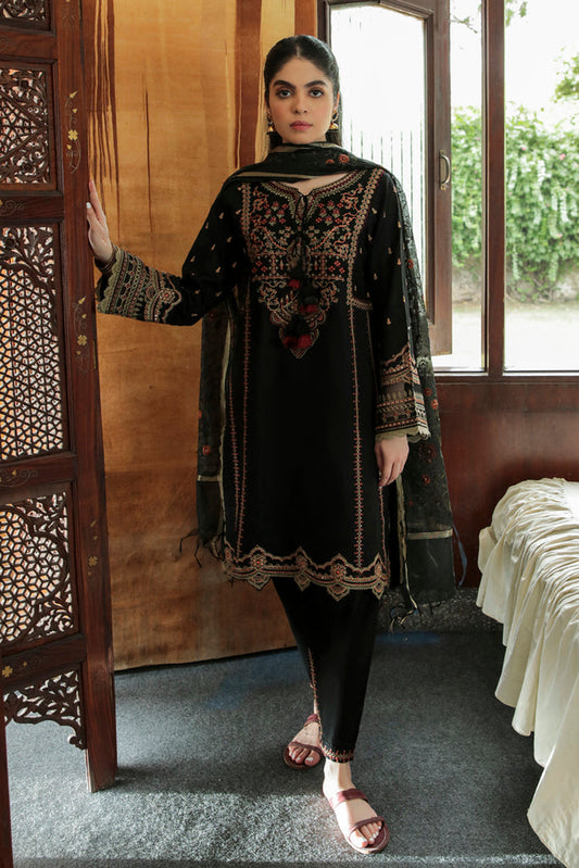 AQ-01 ZAREEN | Qalamkar | Qline Dastak Lawn Collection 2022