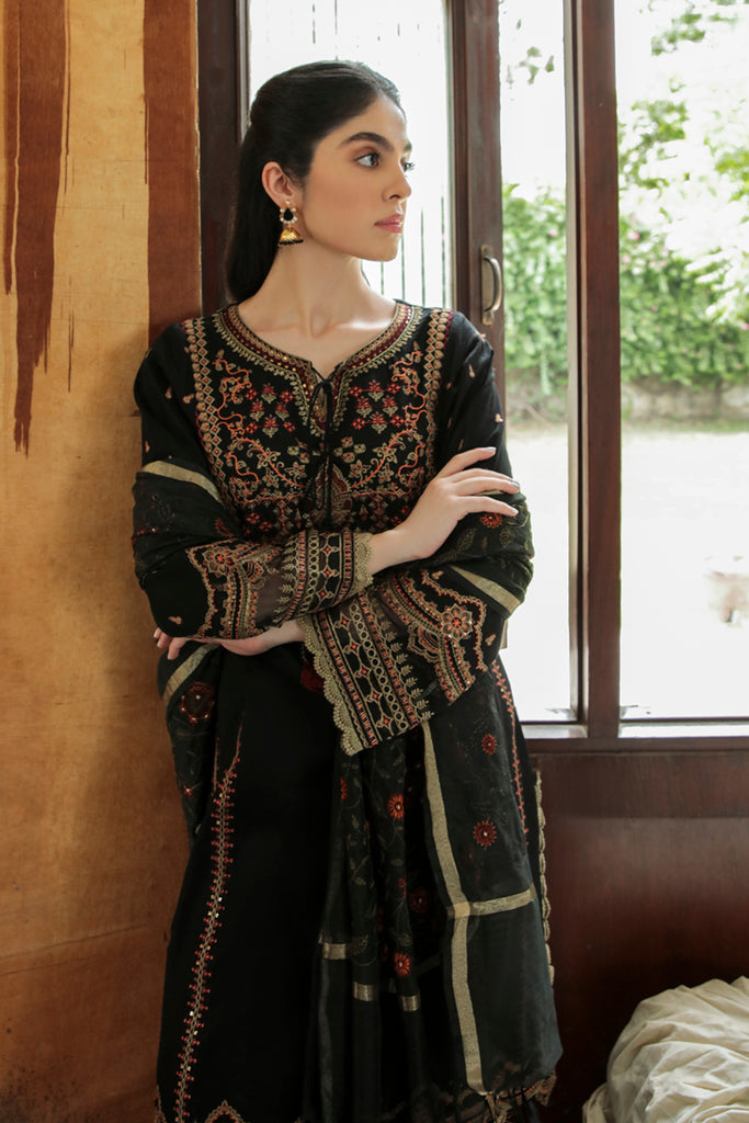AQ-01 ZAREEN | Qalamkar | Qline Dastak Lawn Collection 2022