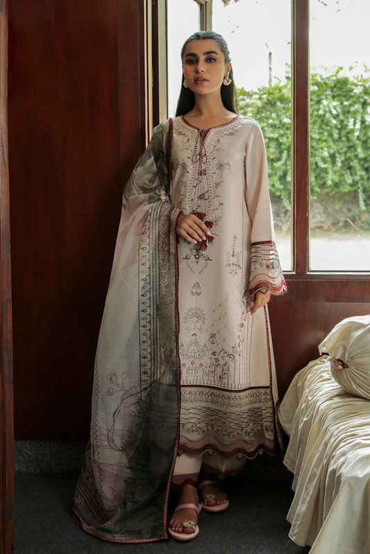 AQ-03 SAFFA | Qalamkar | Qline Dastak Lawn Collection 2022