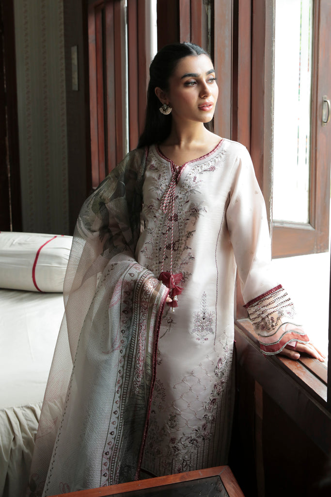 AQ-03 SAFFA | Qalamkar | Qline Dastak Lawn Collection 2022