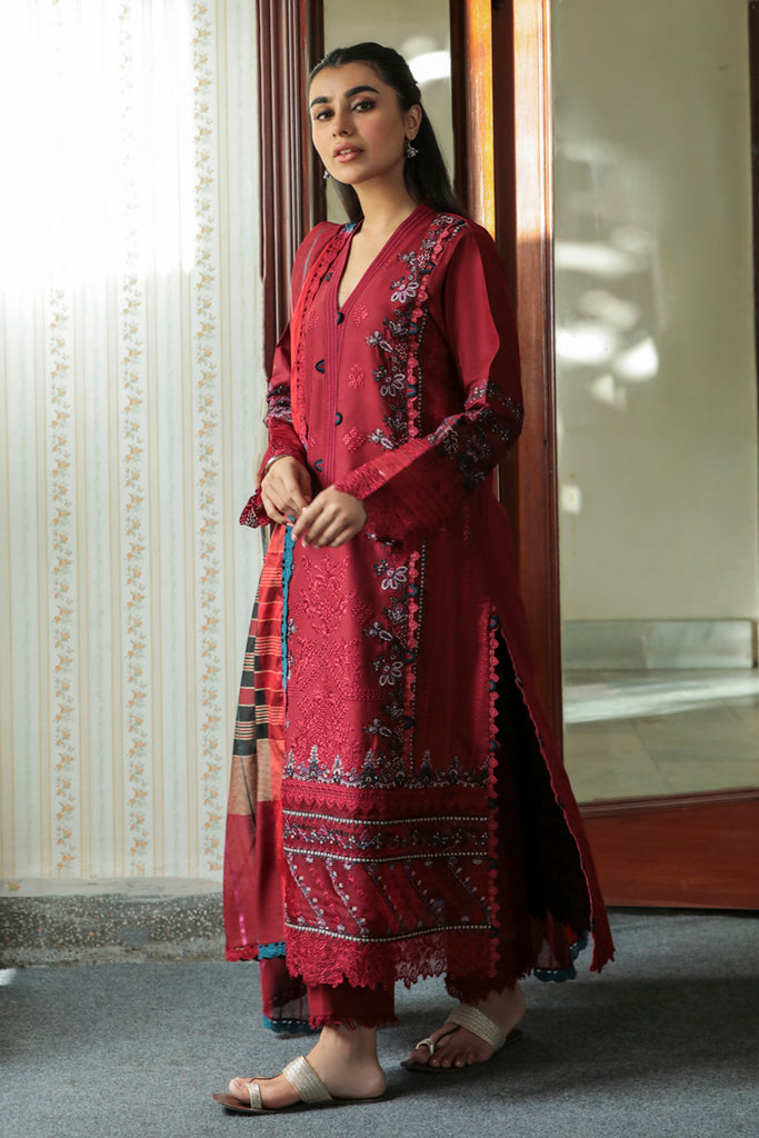 AQ-07 MAYA | Qalamkar | Qline Dastak Lawn Collection 2022