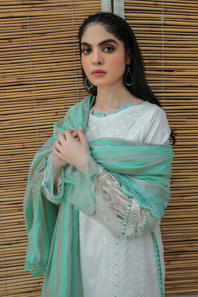 AQ-09 NAILA | Qalamkar | Qline Dastak Lawn Collection 2022