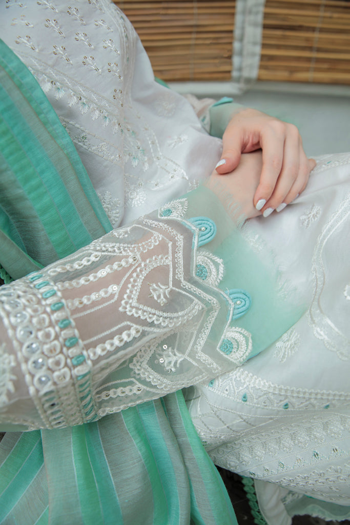 AQ-09 NAILA | Qalamkar | Qline Dastak Lawn Collection 2022