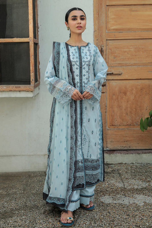 AQ-05 FEROZA | Qalamkar | Qline Dastak Lawn Collection 2022
