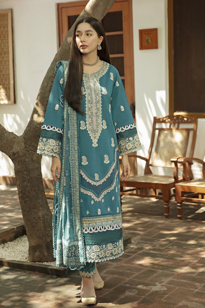 NW-15 | Qalamkar | Unstitched Qline Linen Collection 2021