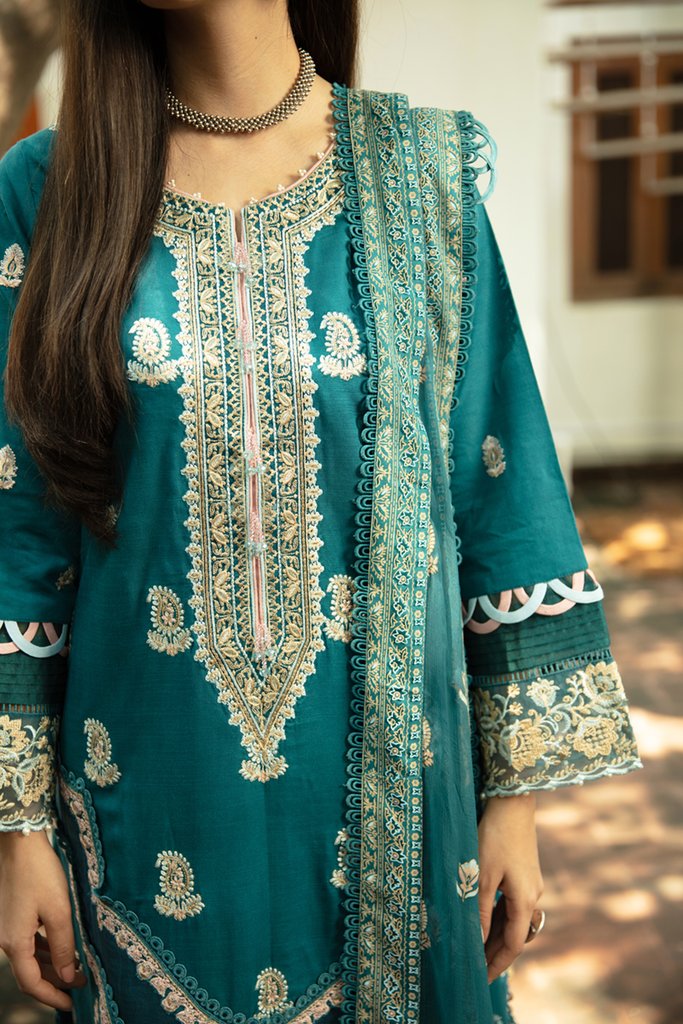 NW-15 | Qalamkar | Unstitched Qline Linen Collection 2021