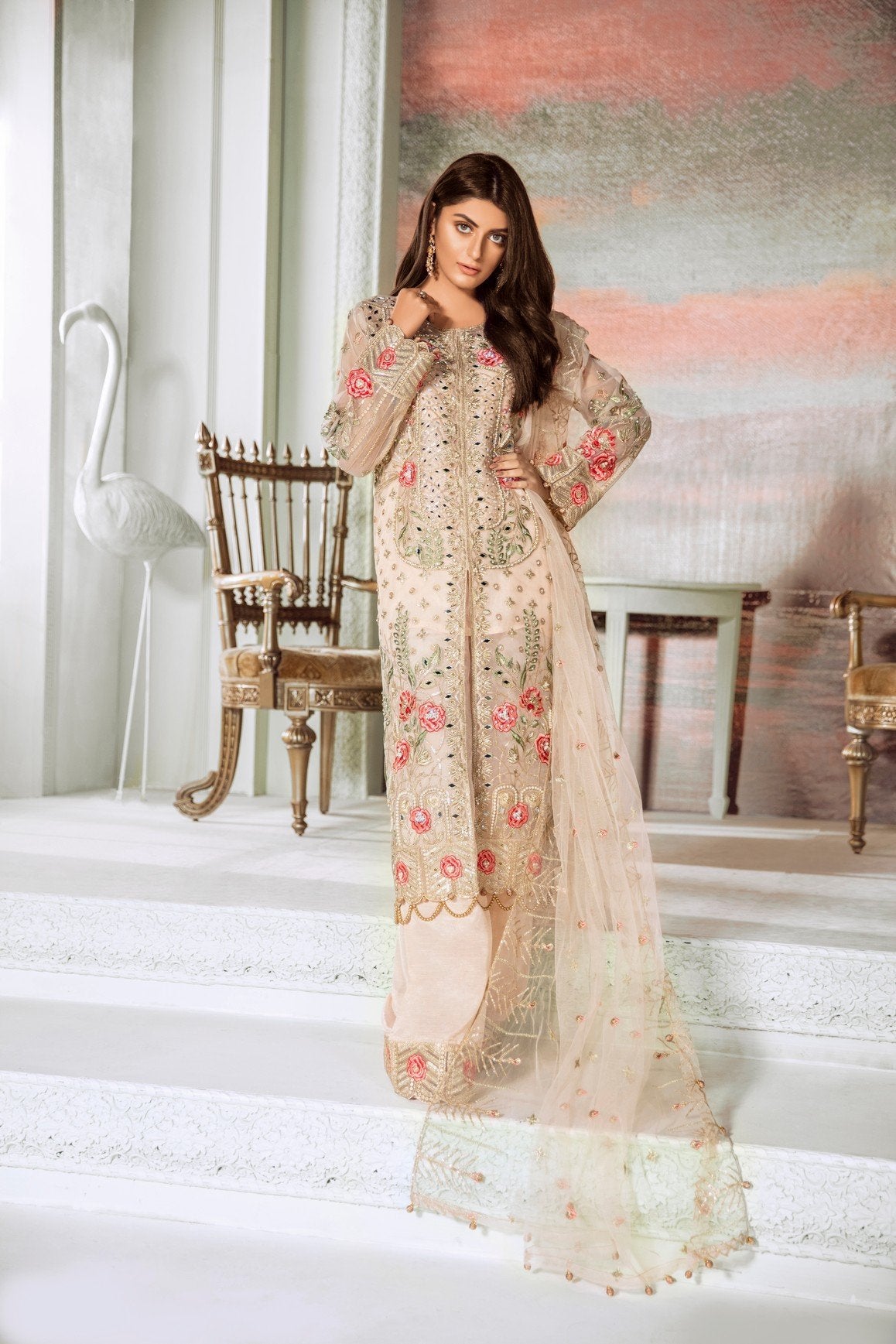 Rust Nile (MMC-06) | Maryum n Maria | Embroidered Collection