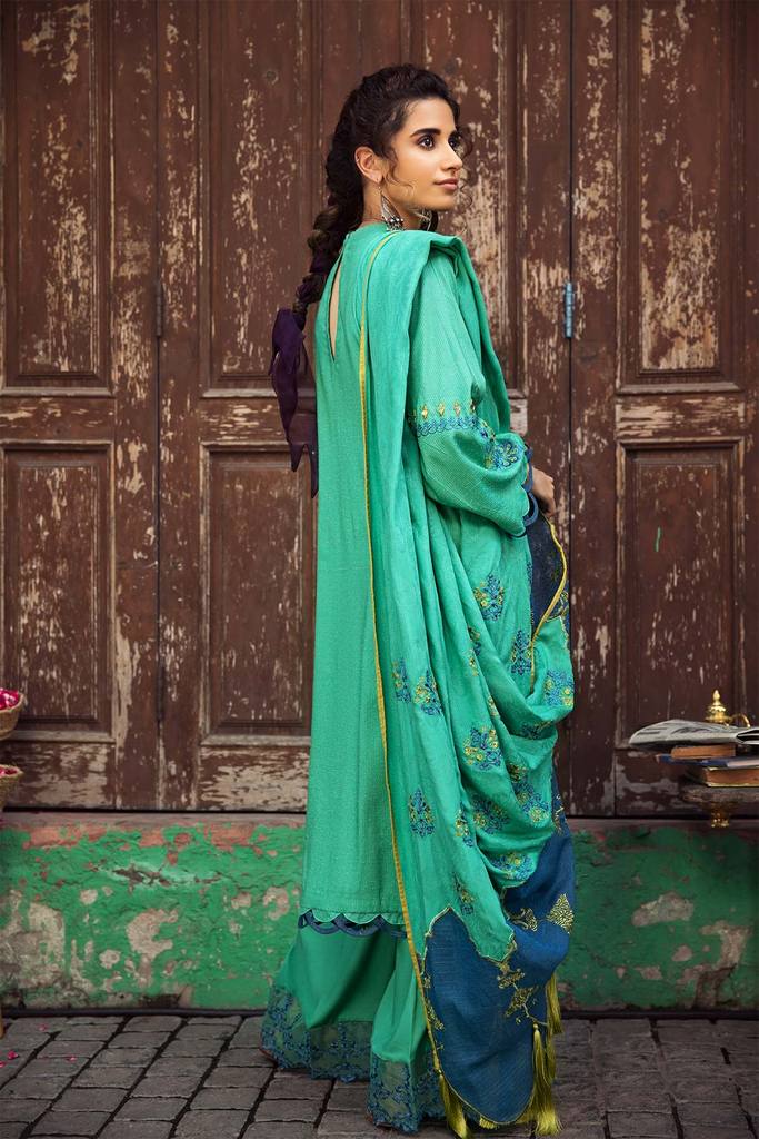 Watery Willow MSK 11 | Charizma | Signature | Masakali Fall'20 | Embroidered Premium Shawl Collection