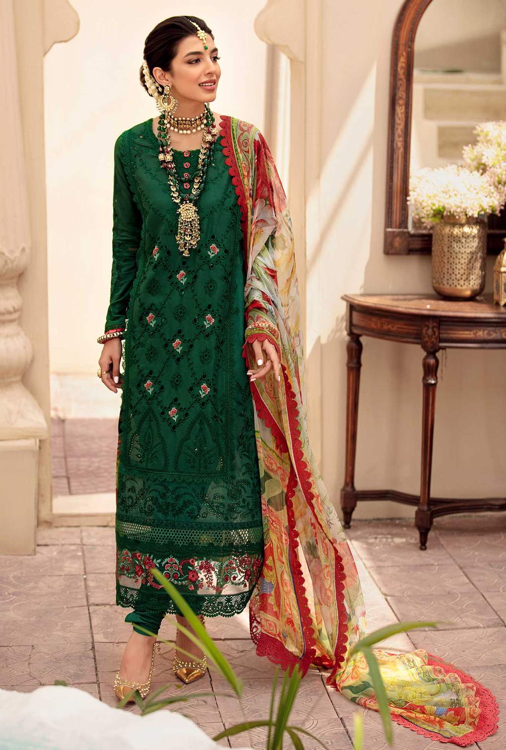 D11-Basil-Green | Noor Eid Chikankari Vol II 2021