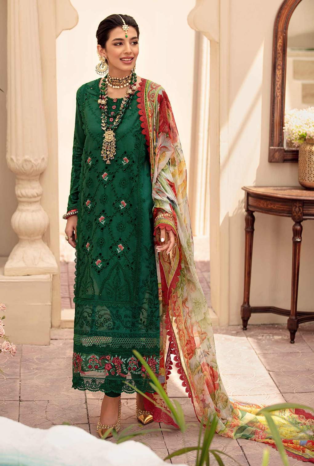 D11-Basil-Green | Noor Eid Chikankari Vol II 2021