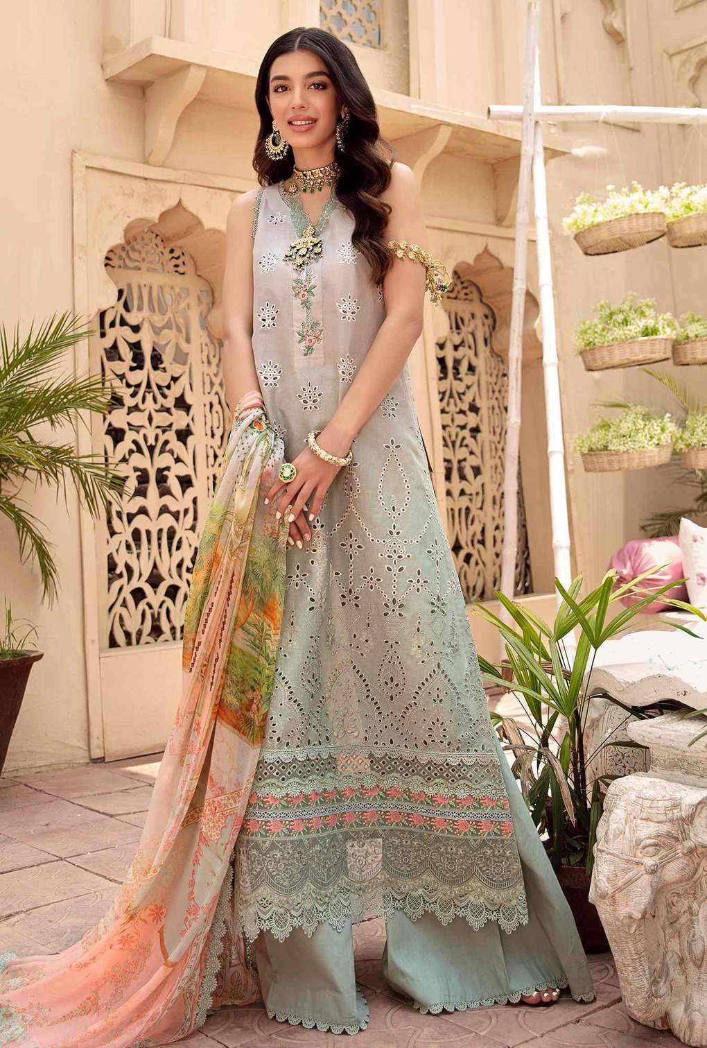 D3-Jade-Green-Ombre | Noor Eid Chikankari Vol II 2021