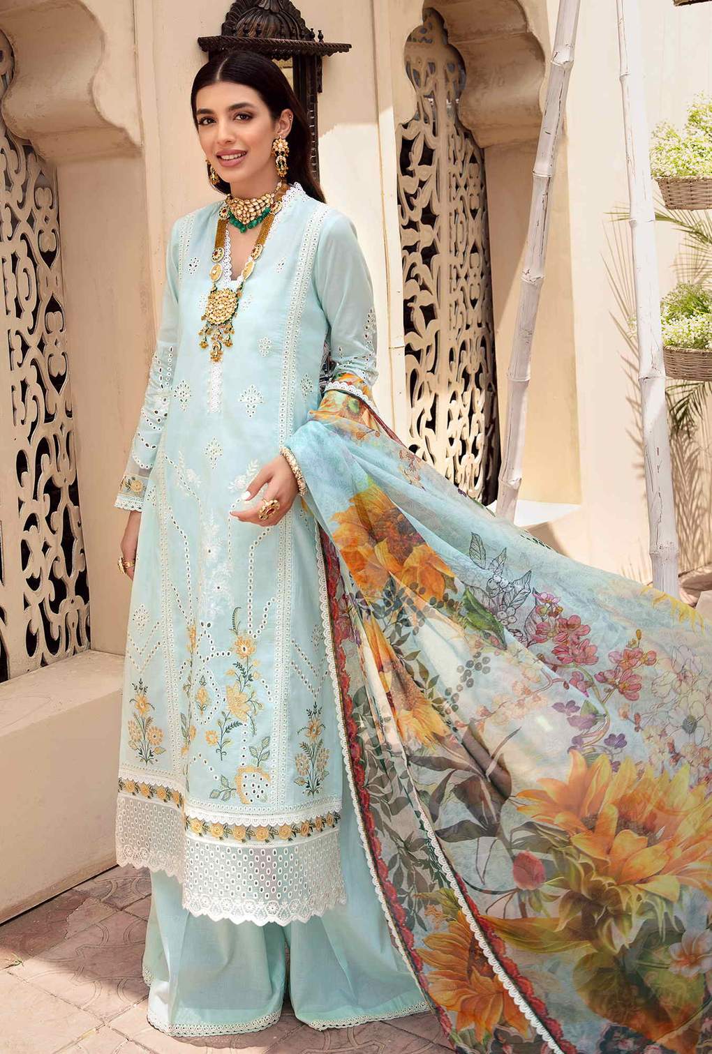D9-Aqua-Marine | Noor Eid Chikankari Vol II 2021