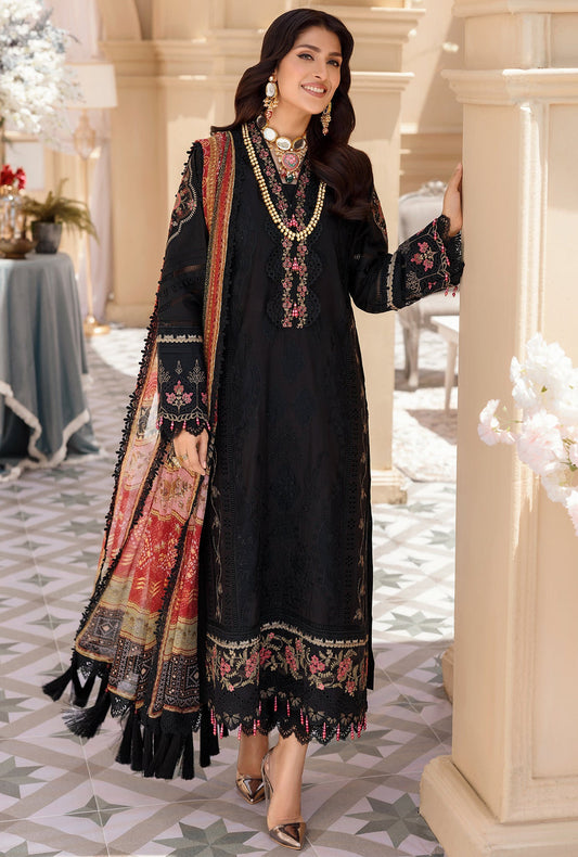 D - 01 - Ebony | Noor By Saadia Asad  | Eid Laserkari Collection 2022