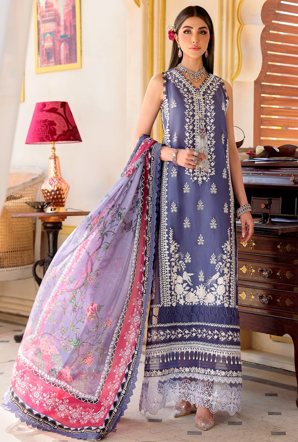 NEIDCHK22-D1-A-SEVGI | Noor | Eid Chikankari Lawn 2022