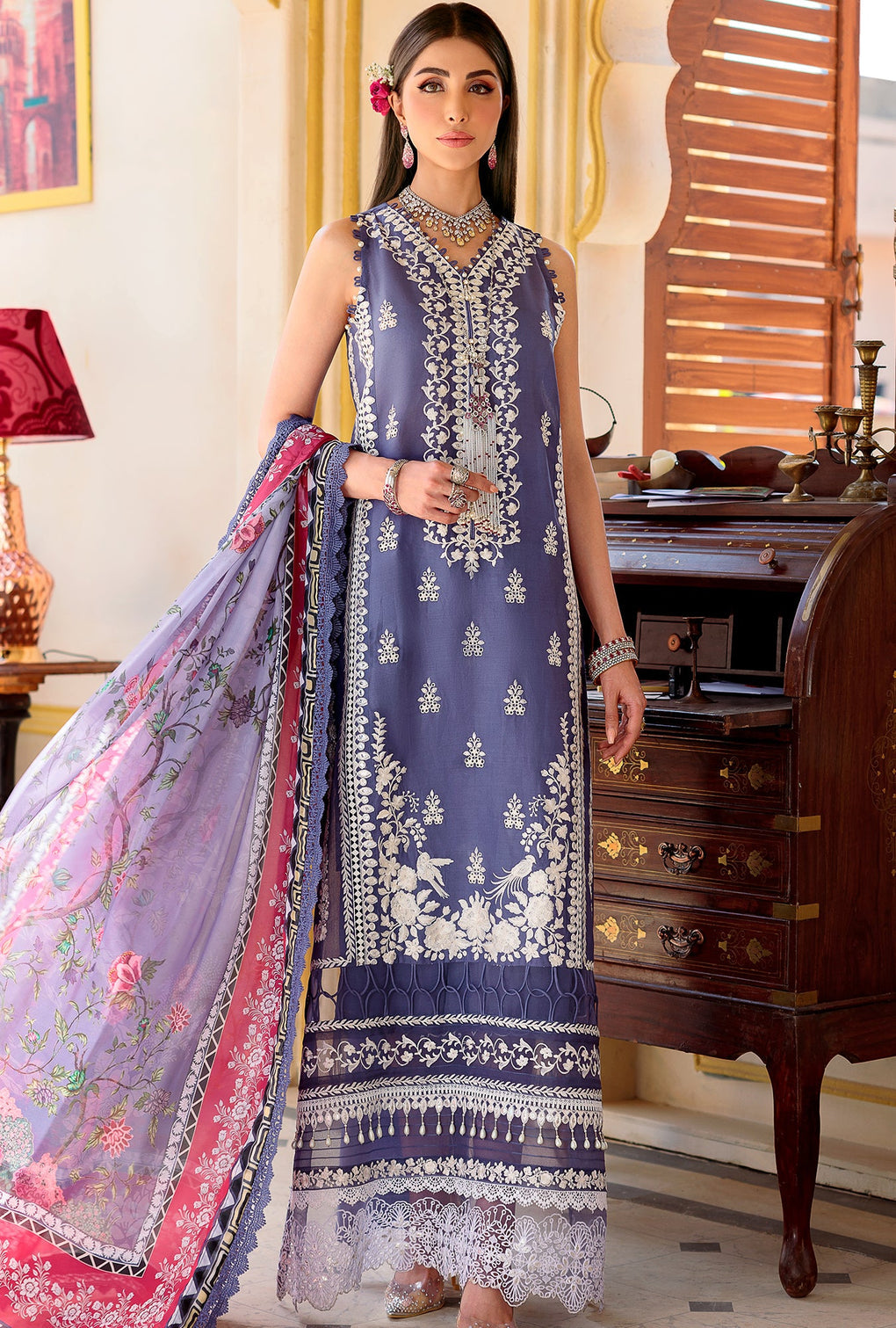 NEIDCHK22-D1-A-SEVGI | Noor | Eid Chikankari Lawn 2022
