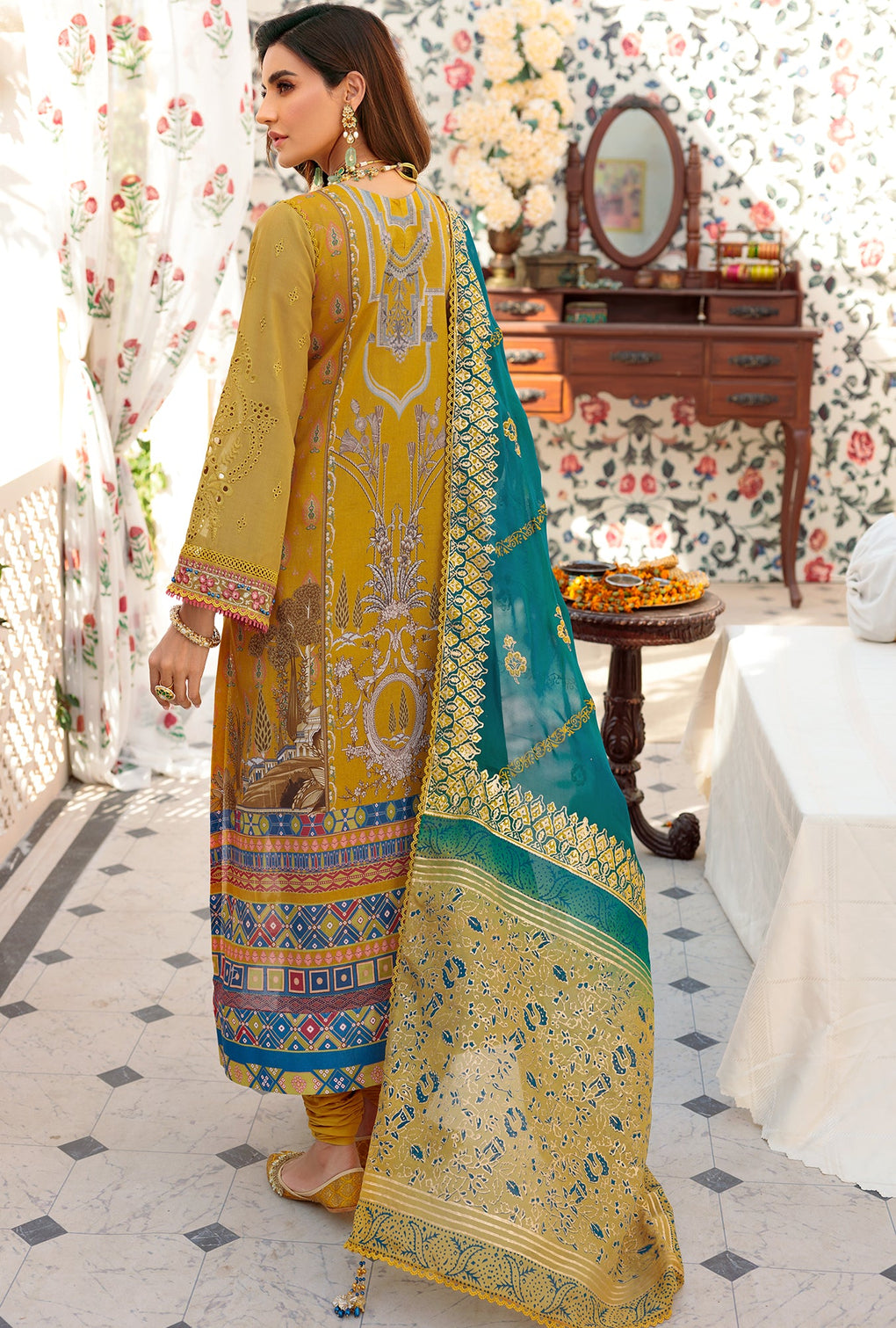 NEIDCHK22-D7-A-IMBER | Noor | Eid Chikankari Lawn 2022
