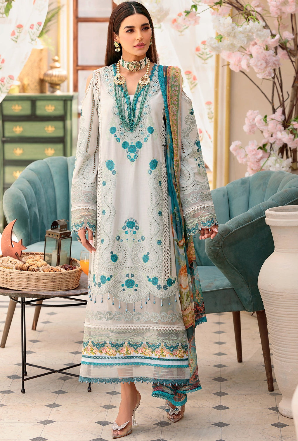 NEIDCHK22-D2-B-MEHR | Noor | Eid Chikankari Lawn 2022