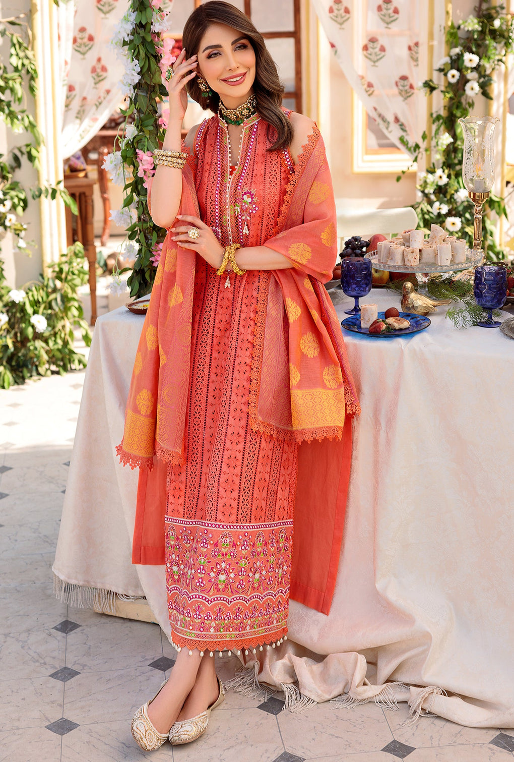 NEIDCHK22-D8-A-KHOOBAM | Noor | Eid Chikankari Lawn 2022