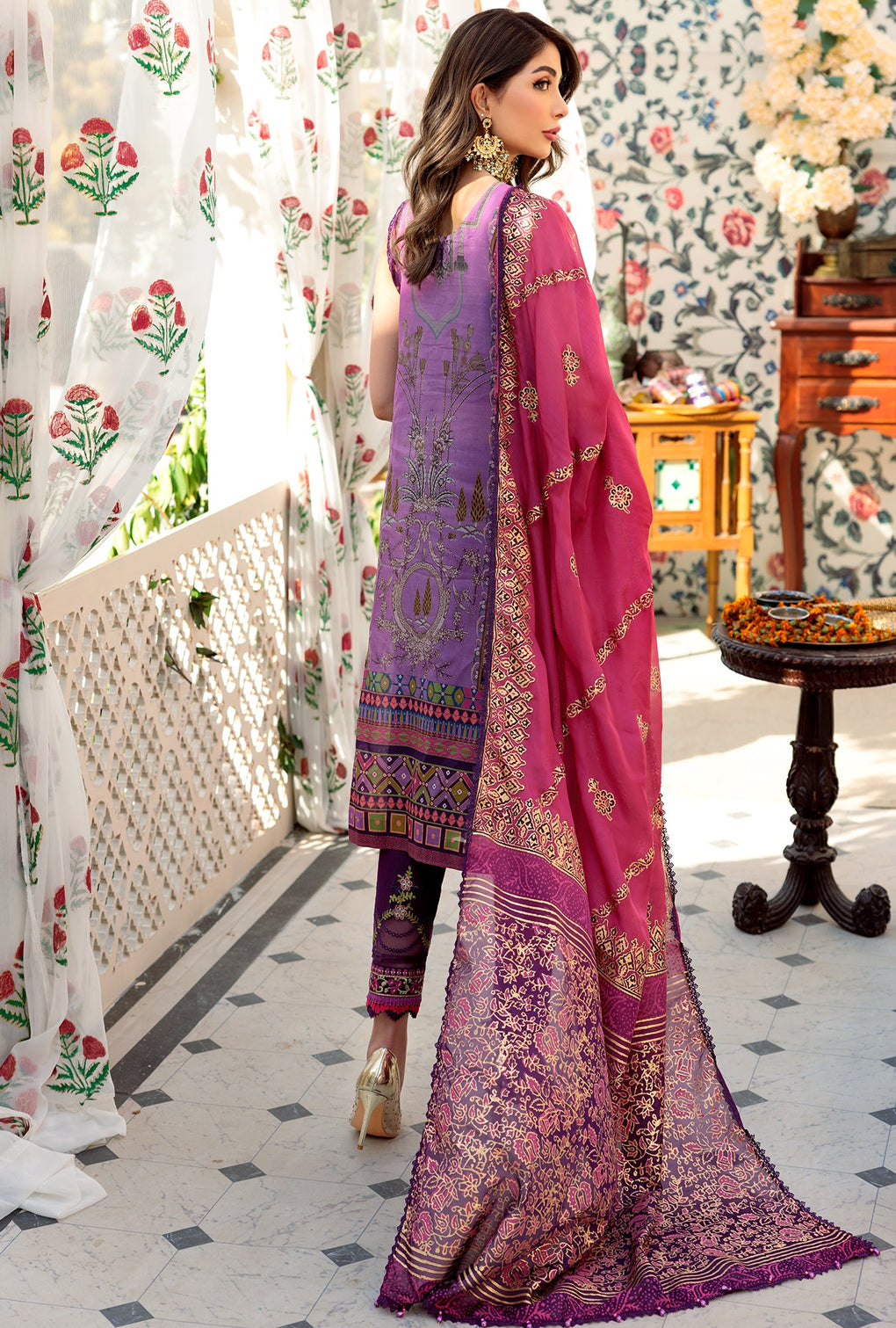 NEIDCHK22-D7-B-IMBER | Noor | Eid Chikankari Lawn 2022