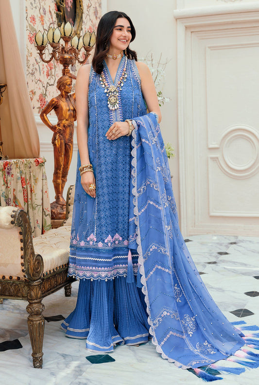 D7 - Azul | Noor | Chiffon Laserkari Collection 2022
