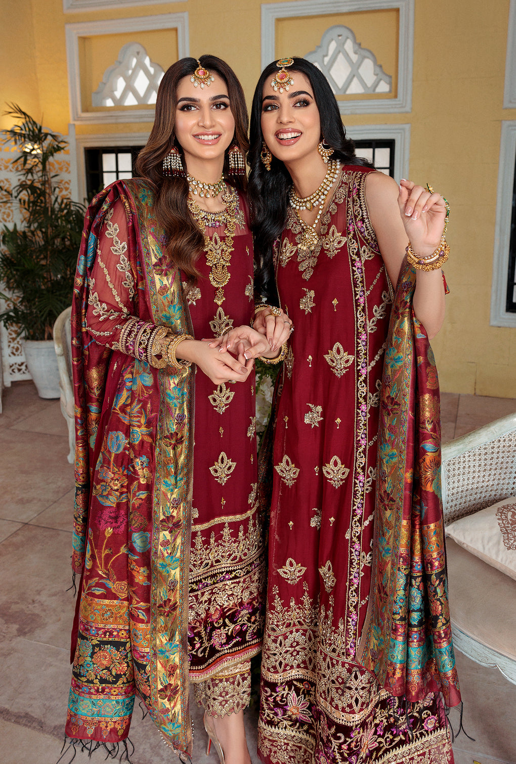 NOOR-KAANI22-D1-CARMINE | Noor | Kaani Collection 2022