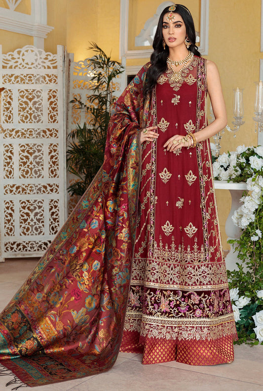 NOOR-KAANI22-D1-CARMINE | Noor | Kaani Collection 2022