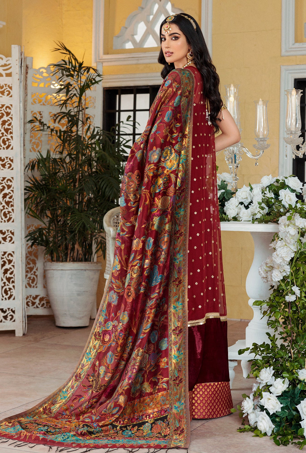 NOOR-KAANI22-D1-CARMINE | Noor | Kaani Collection 2022