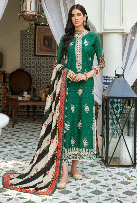 D3 - B - LUNA | Noor | Embroidered Prints Woolen Shawl Collection 2022