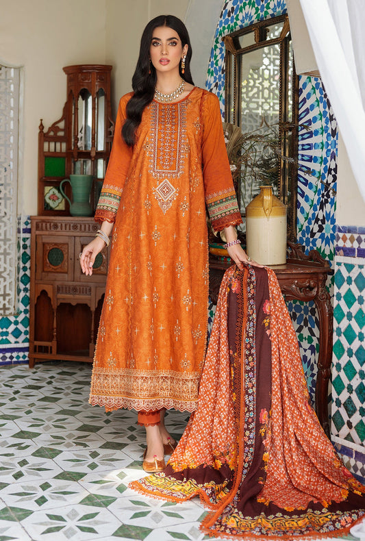D8 - A - AVERY | Noor | Embroidered Prints Woolen Shawl Collection 2022