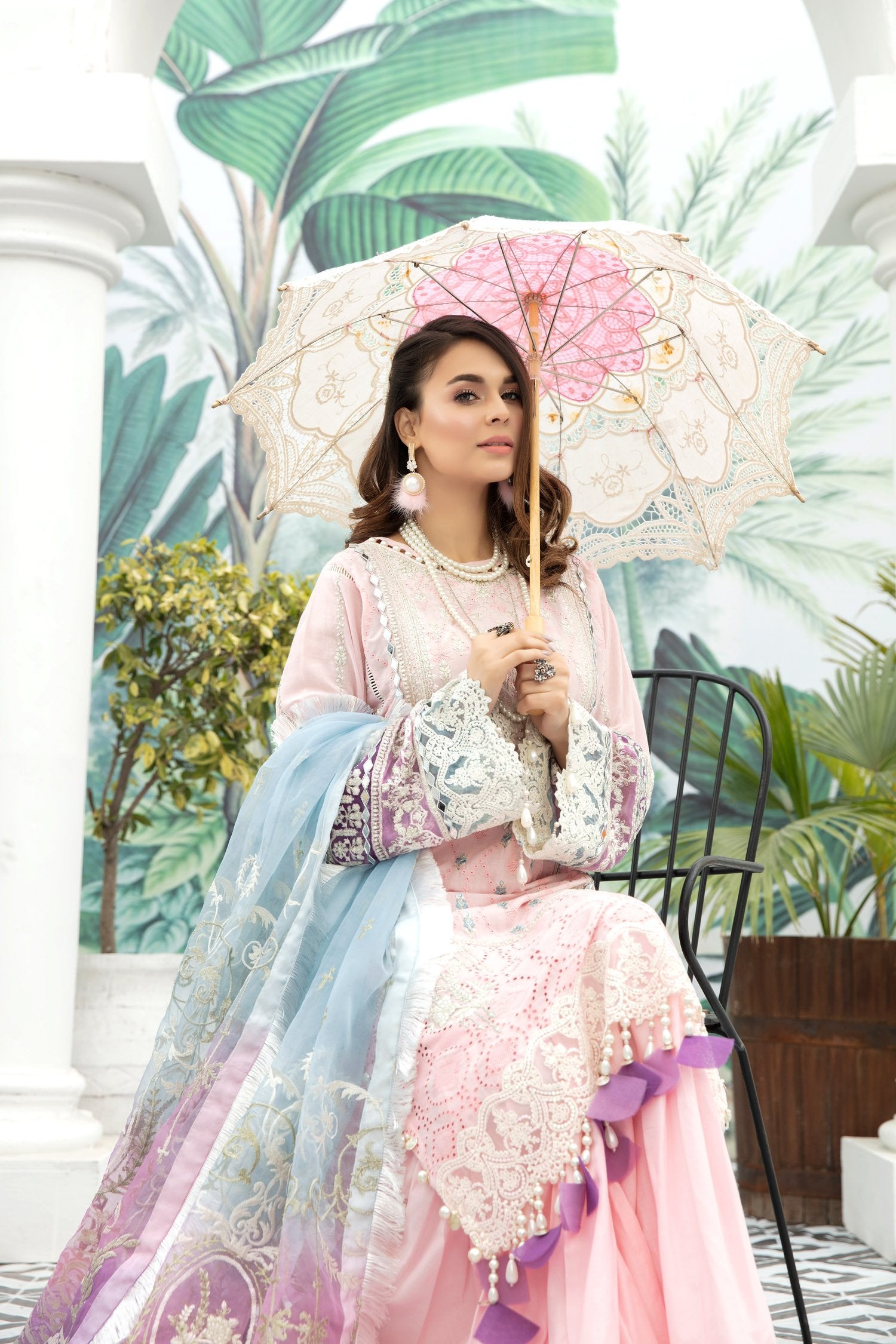 Fairy Floss | Adan's Libas | Digital Printed And Embroidered Schiffli Lawn