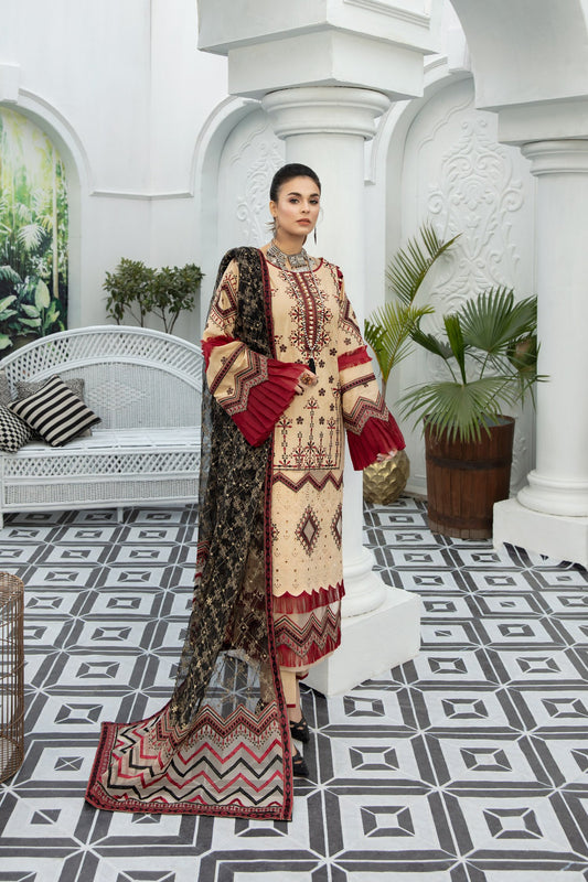 Ethnic Looks | Adan's Libas | Digital Printed And Embroidered Schiffli Lawn