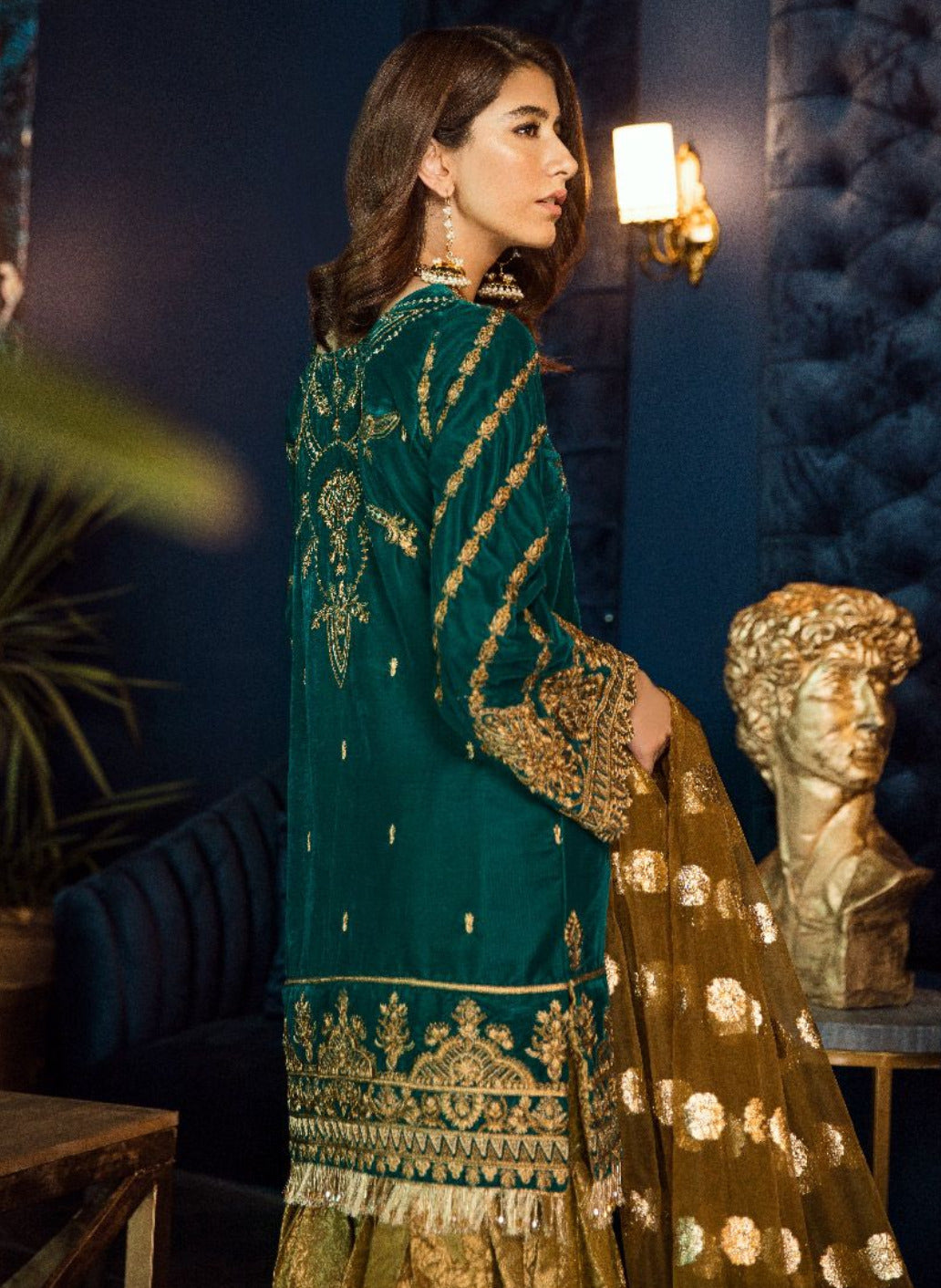 IFV - 09 Deep Teal 3PC (Iznik Festive Velvet'19)