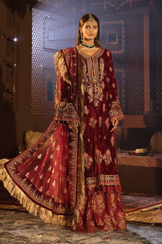 Anari Pink - BD 1807 (Maria B Unstitched Mbroidered - Wedding Edition)