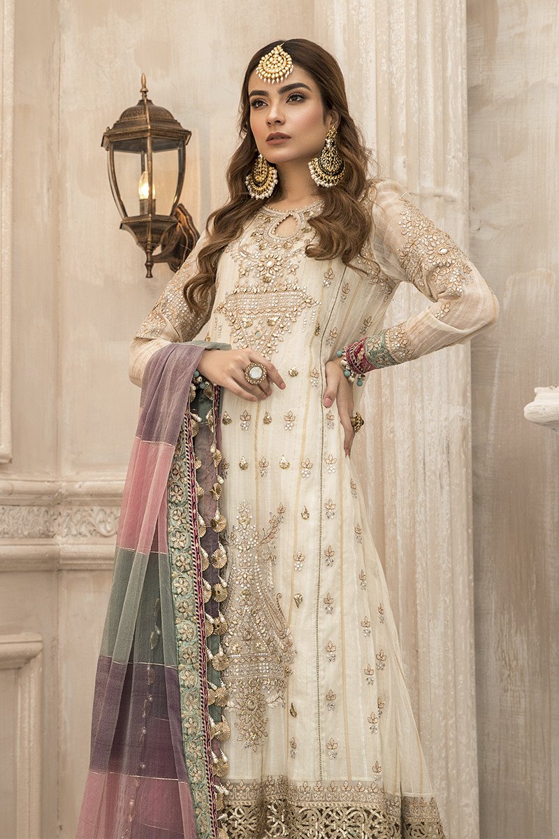 Off White (BD-1902) | Maria. B. | Unstitched MBroidered Eid Collection 2020