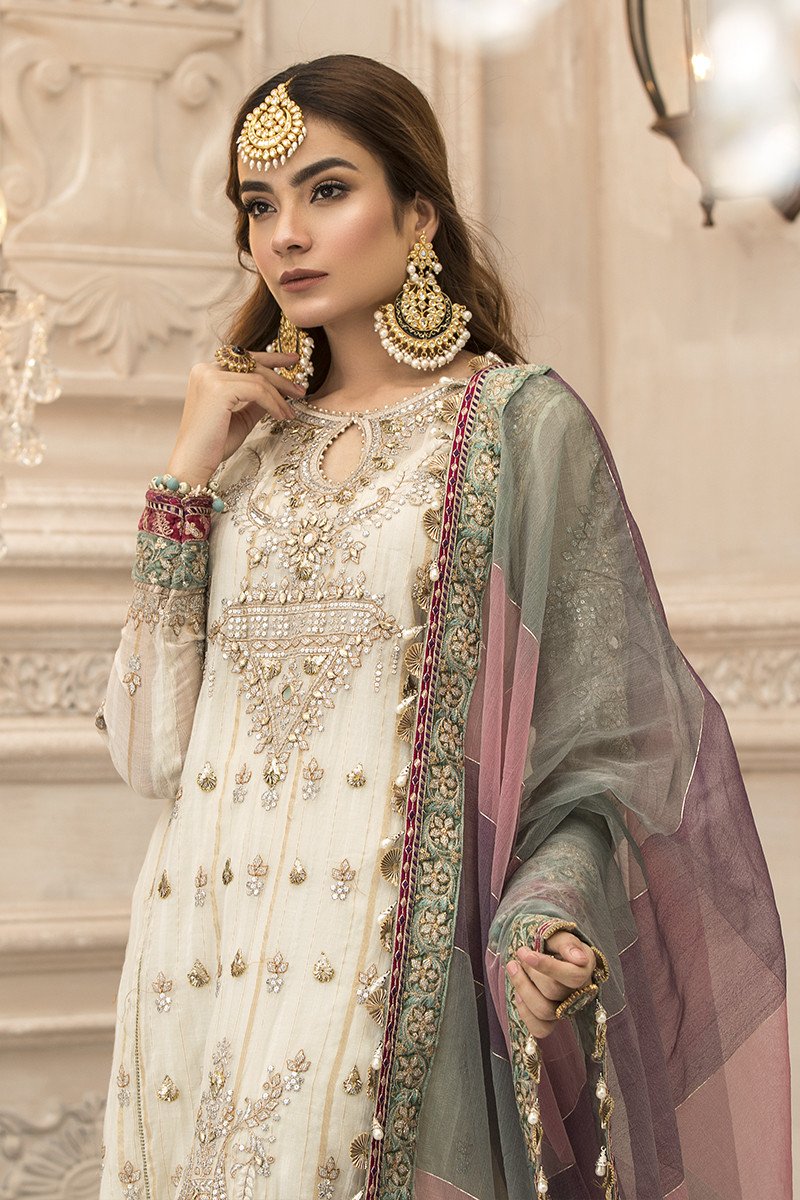 Off White (BD-1902) | Maria. B. | Unstitched MBroidered Eid Collection 2020