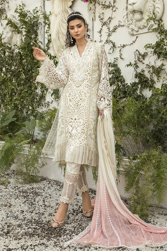 White (BD-1905) | Maria. B. | Unstitched MBroidered Eid Collection 2020