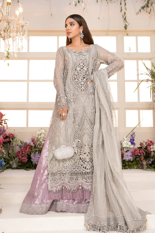 Grey and Lilac (BD-2108) | Maria B Mbroidered Collection 2021