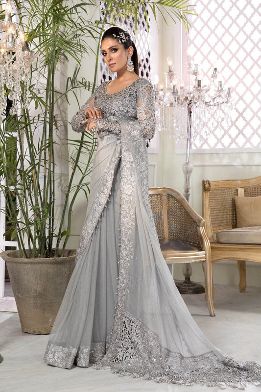 Silver Grey (BD-2201) | Maria B | Mbroidered Heritage Festive Collection 2021