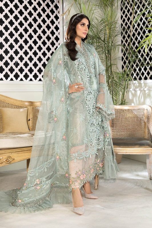Sky blue and Peach (BD-2206) | Maria B | Mbroidered Heritage Festive Collection 2021