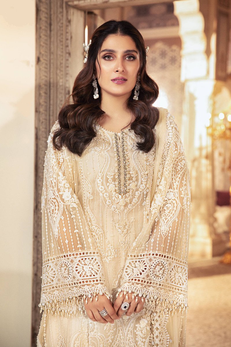 Pearl White (BD-2304) | Maria B | Mbroidered Unstitched Collection 2021